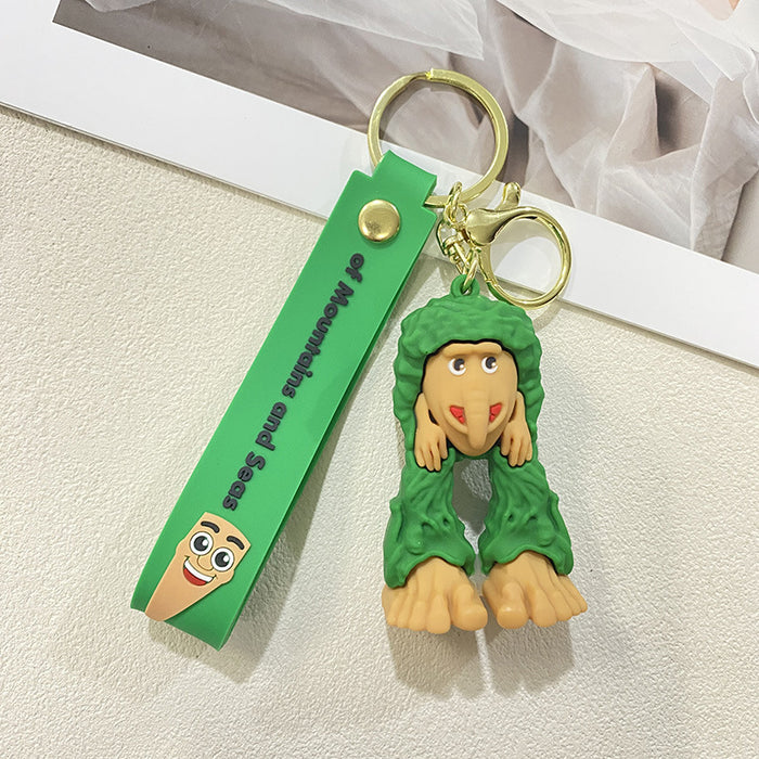 Wholesale Wooden Stick Man Bigfoot Tree Shark Doll Pendant