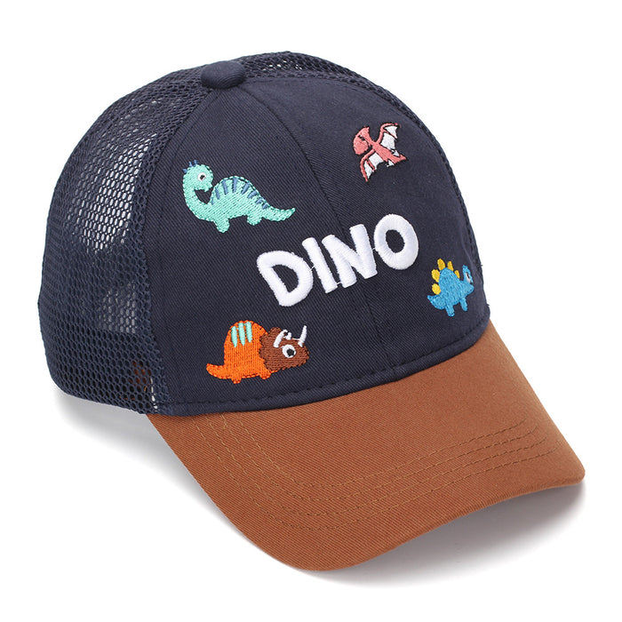 Wholesale Cartoon Dinosaur Mesh Baseball Cap for Kids Summer Sun Protection Unisex Hat for Resale