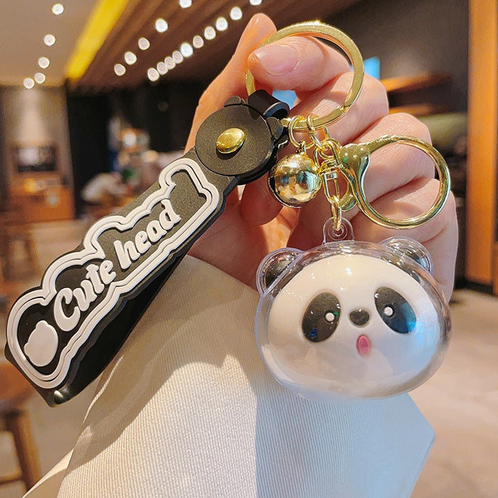 Wholesale Cartoon Acrylic Panda Head Keychain JDC-KC-Aile003