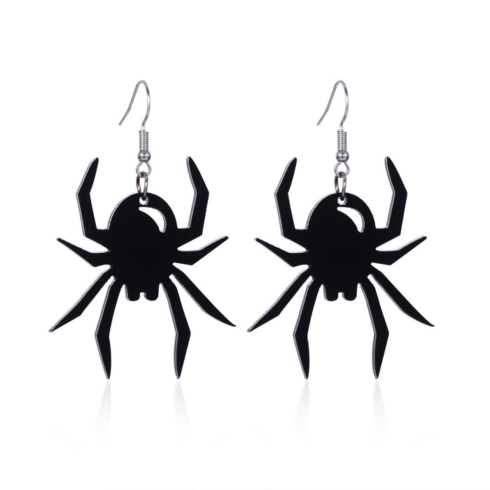 Wholesale Halloween Series Skull Frame Ghost Pumpkin Spider Bat Zinc Alloy Earrings JDC-ES-BinL007