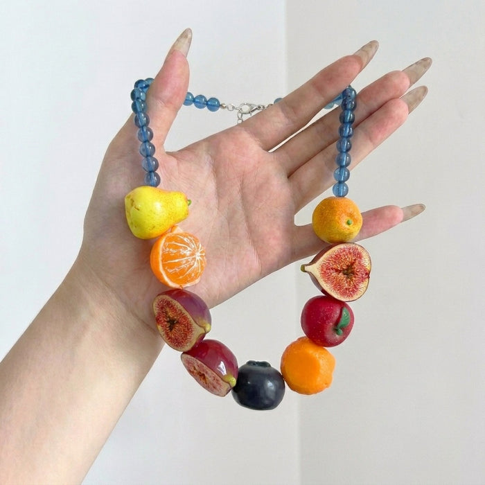 Wholesale Vintage Fruit Beaded Necklace Fashion Jewelry Accessory Gift