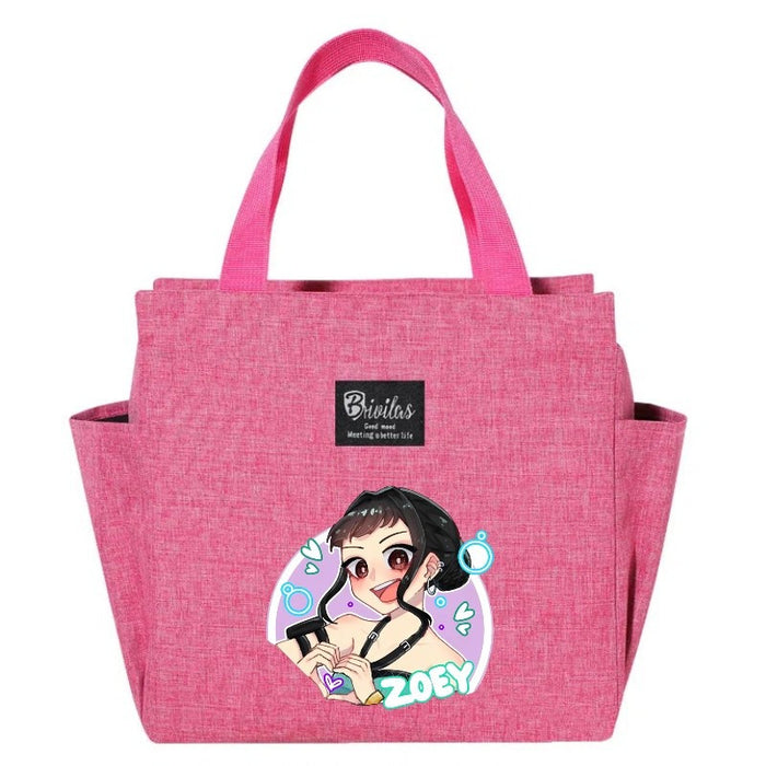 Wholesale Cute Cartoon Print Insulated Lunch Boxes Handbags