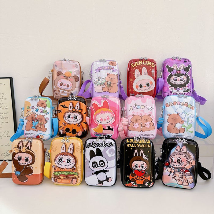 Wholesale Parent-child shoulder bag,  fashionable mobile phone bag fresh and sweet cartoon children' s shoulder messenger bag
