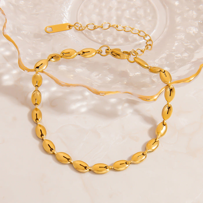 Wholesale Stainless steel bracelet elegant heart Cuban chain metal bracelet three-dimensional hollow round bracelet