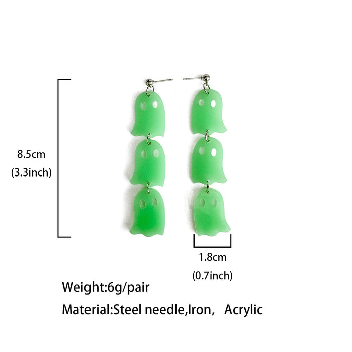 Wholesale  Long Ghost Luminous Acrylic Earrings ing Luminous Ghost