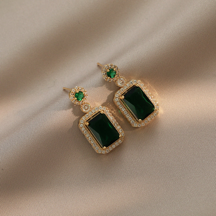 Wholesale Necklace zircon niche earring pendant set titanium steel lock chain