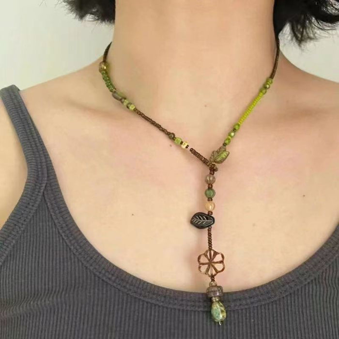 Wholesale   Apple Core Beaded Necklace Female  All-match Clavicle Chain