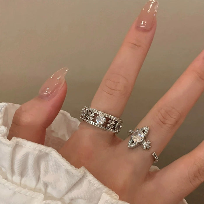 Wholesale Sparkling Diamond Planet Ring