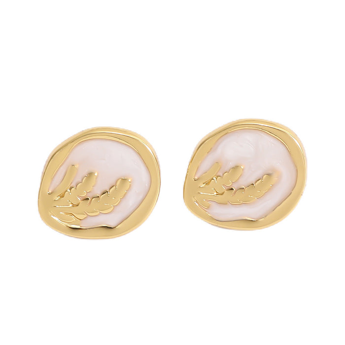 Wholesale Rice Grain Geometric Stud Earrings Titanium Steel Earrings