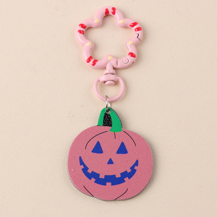 Wholesale  Series Pumpkin Skull Acrylic Keychain Color Ghost Hanging Ornaments