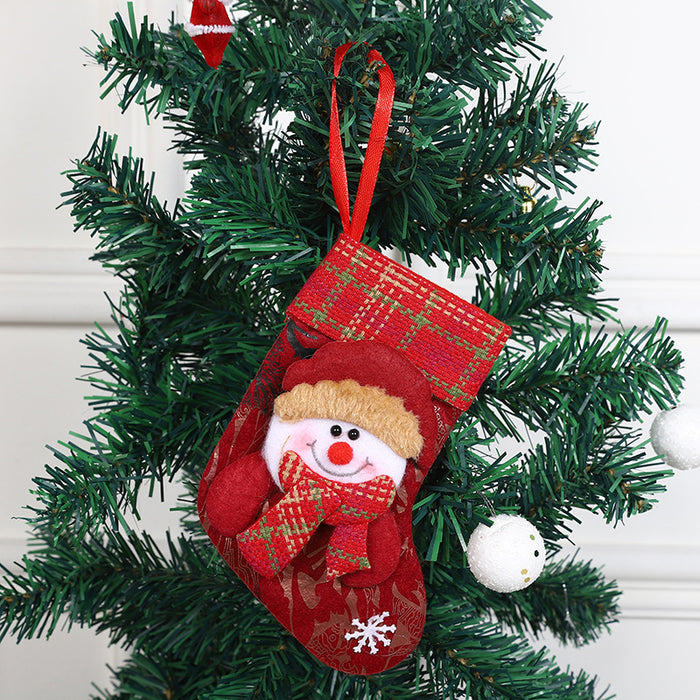 Wholesale Christmas Decorative Socks Cartoon  Socks Pendants Christmas Tree Ornaments