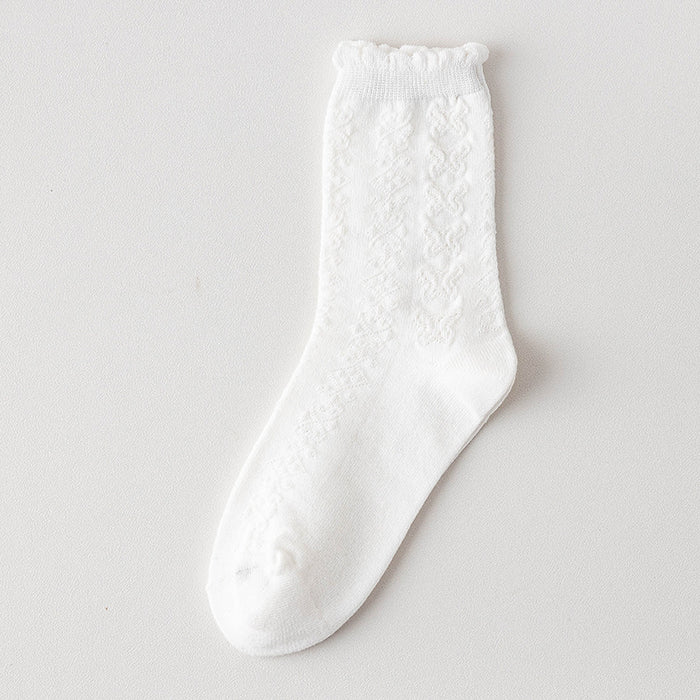 Wholesale Retro sweat absorbing, breathable, antibacterial, mid tube pile socks