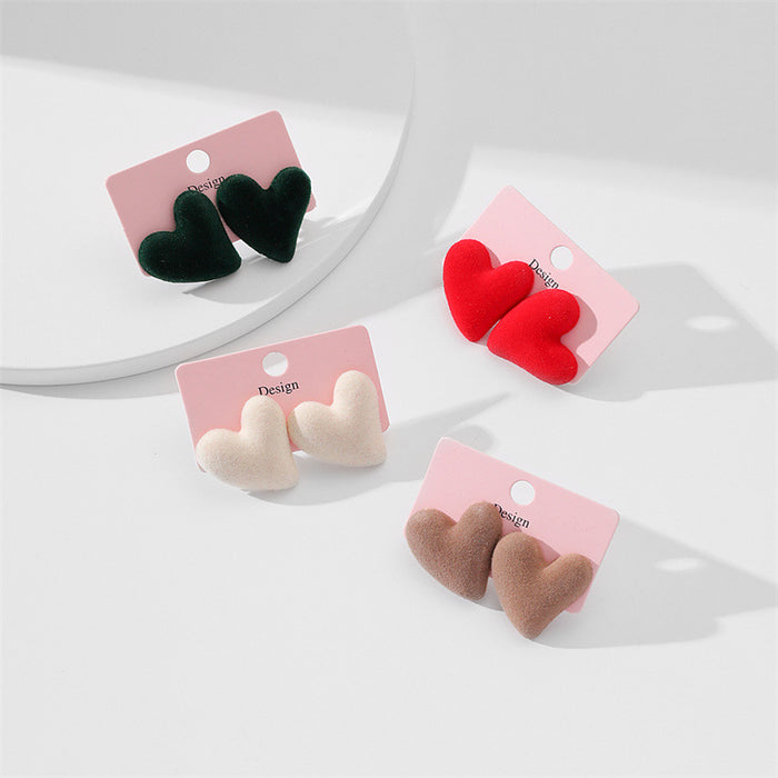 Wholesale Heart Stud Earrings Copper JDC-ES-GuTe016