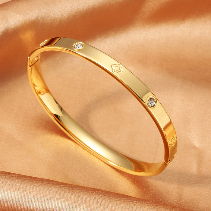 Wholesale Sophisticated &  Elegant: Light Luxury Titanium Steel Bangle