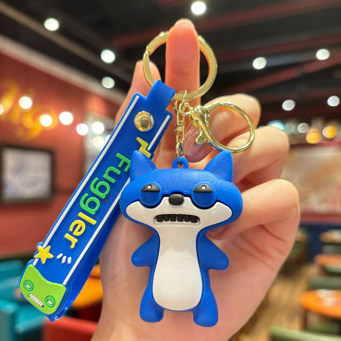 Wholesale Cartoon cute monster series girls cute keychain pendant funny doll keychain student doll small pendant