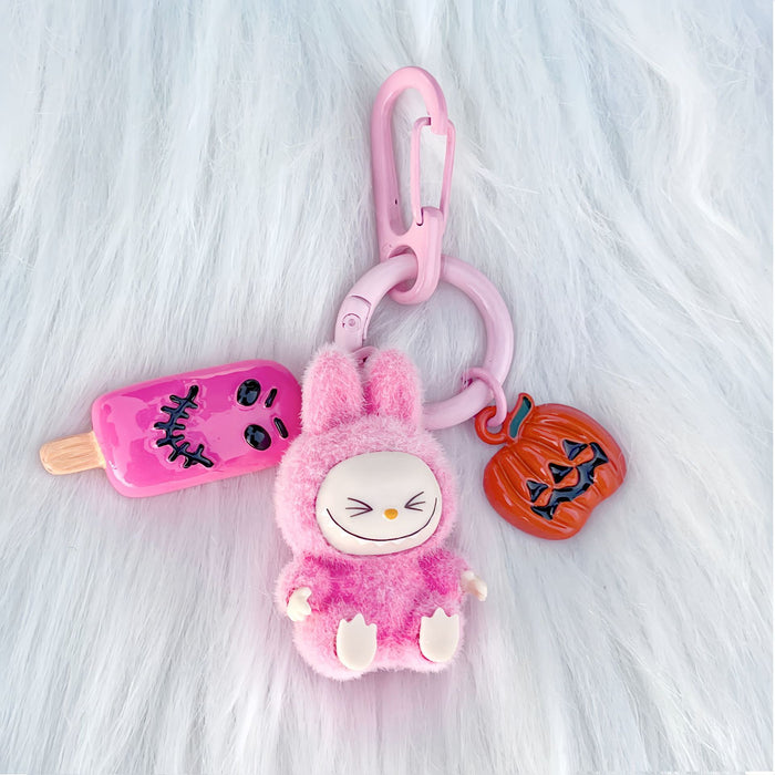 Wholesale  Flocked Mini Toys Cute Gifts Baby-Free Keychain Cartoon Bag Car Key Pendant Decoration