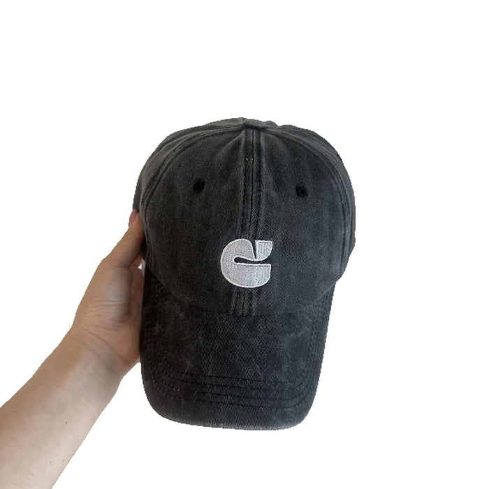 Wholesale New Fashionable Simple Washed Hat Embroidered Duck Tongue Hat Versatile 6-piece Curved brimmed Cotton Soft Top Sunshade Baseball