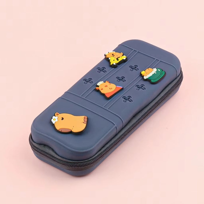Wholesale Cute Cartoon Silicone Pencil Case DIY Creative Students Stationery Organizer Bag MOQ≥10