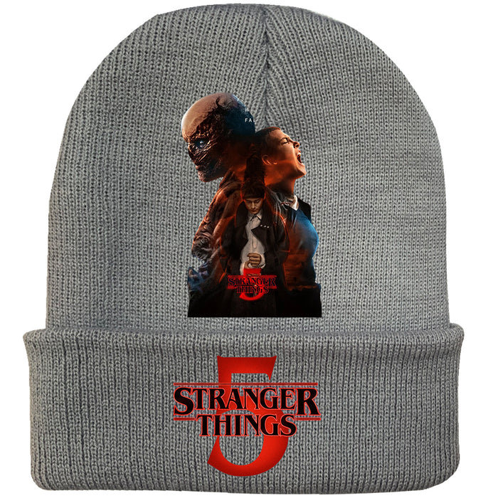 Wholesale Fashionable printed knitted hats outdoor warm hats