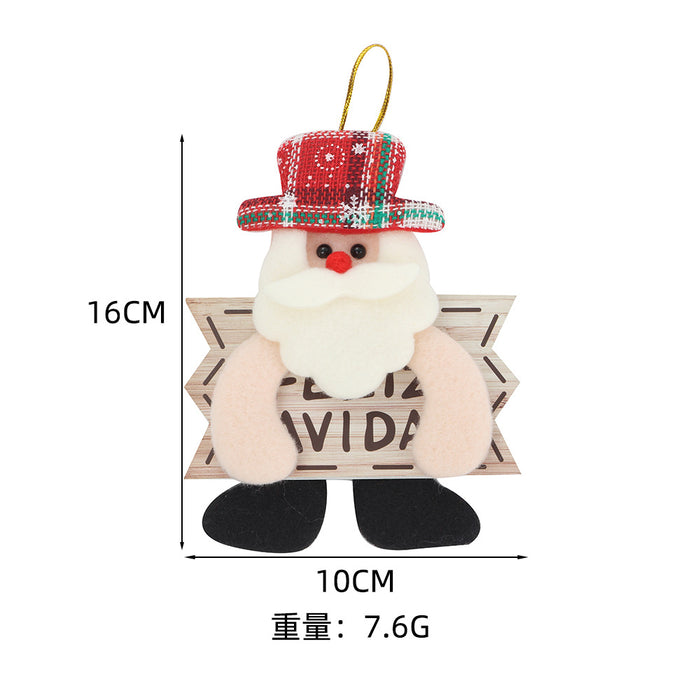 Wholesale Fabric Christmas Brand Pendant Holiday Scene Arrangement Christmas Tree Pendant Christmas Decorations Hanging Ornaments