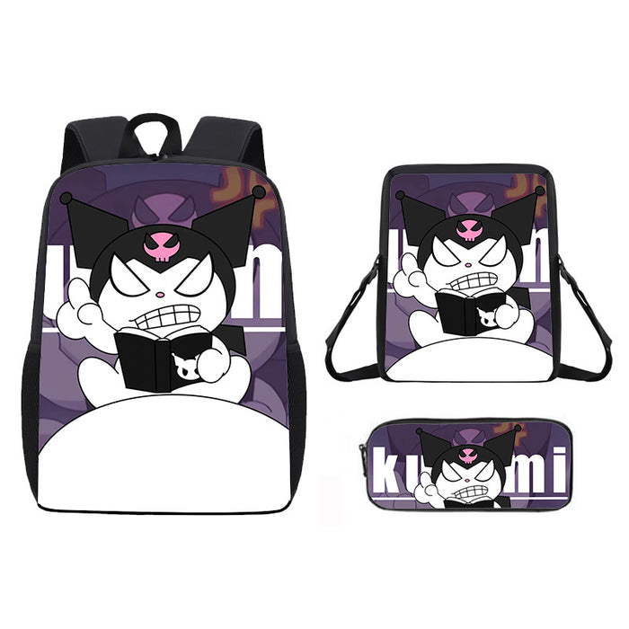 Wholesale Backpack Satchel Pencil Case Three-piece Student Schoolbag