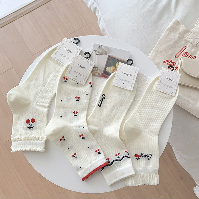 Wholesale Thin cotton socks with lace and thin combed cotton socks