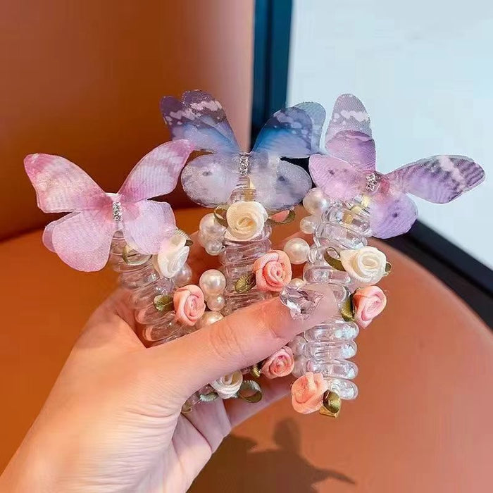 Wholesale New butterfly ponytail braided headband for girls