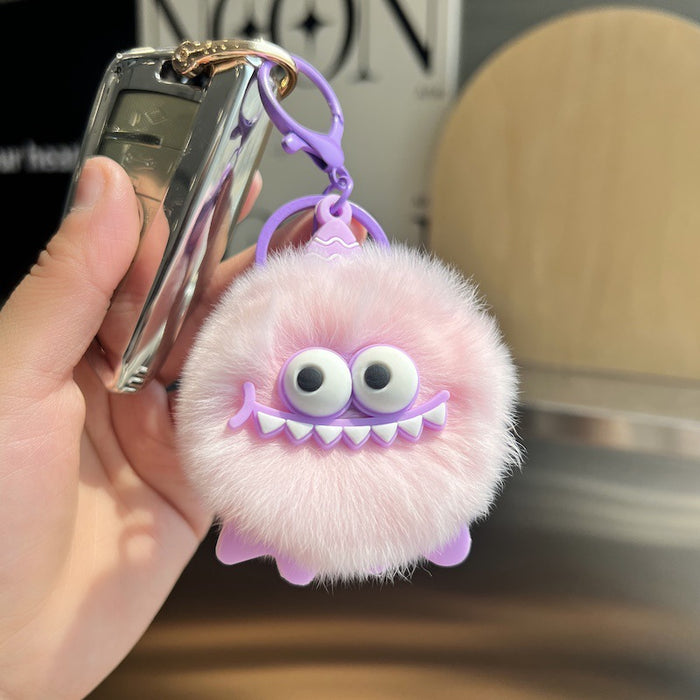 Wholesale Cute Car Keychain Pendant Plush Ball Doll Book Bag Pendant