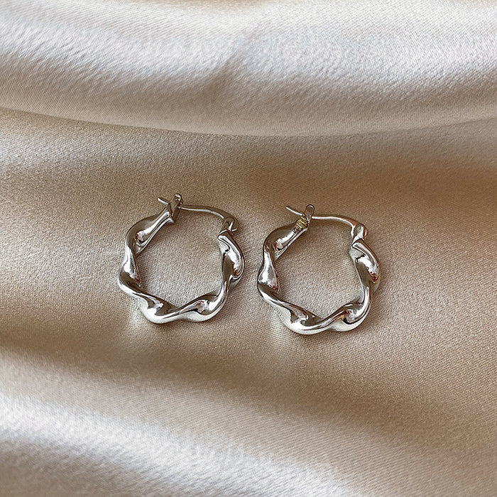 Wholesale Irregular personality, metallic feeling, earrings, cool temperament, earrings, street photography, high-end feeling, fashionable earrings, women's accessories