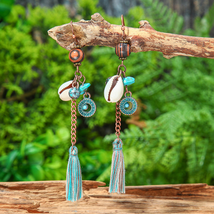 Wholesale Bohemian Vintage Tassel Earring Set Ethnic Style Fashion Accessory MOQ≥2