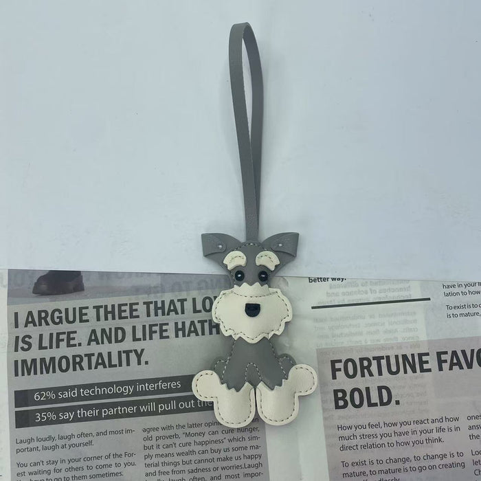 Wholesale Dog Leather Gift Personality Creative Dog Car Keychain Bag Hanging Ornaments