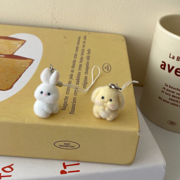 Wholesale 3D plush bunny pendant, cute little animal plush toy, student bag hanging accessory