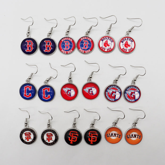 Wholesale Baseball Team Football Team Earrings Pendant Moonlight Gemstone Pendant Sports Earrings