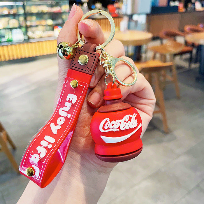 Wholesale Imitation Coke Bottle Keychain JDC-KC-LeZ004