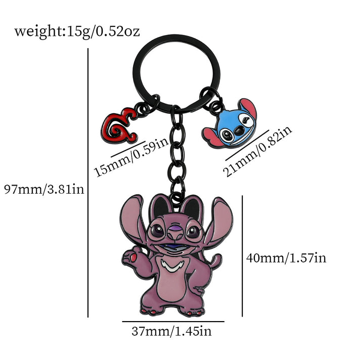 Wholesale Star Stitch Stitch Keychain Cartoon Stitch Doll Pendant Creative Couple Keychain JDC-KC-BS004