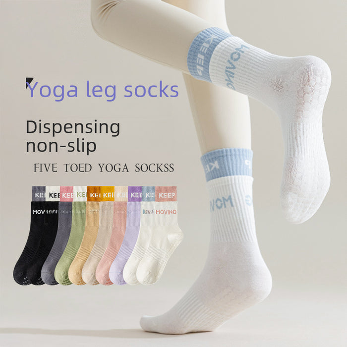 Wholesale Yoga Socks Professional Anti slip Mid tube Pilates Sports Socks