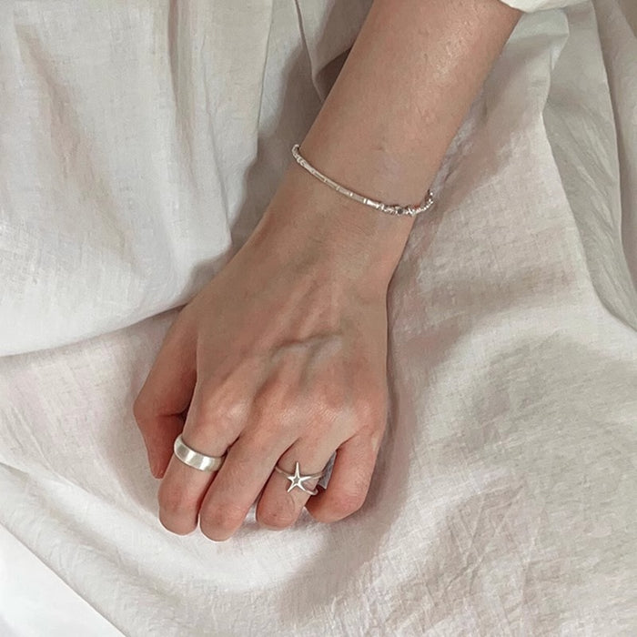 Wholesale Ring opening adjustment, niche design, double-layer index finger ring, light luxury, high-end feel ring