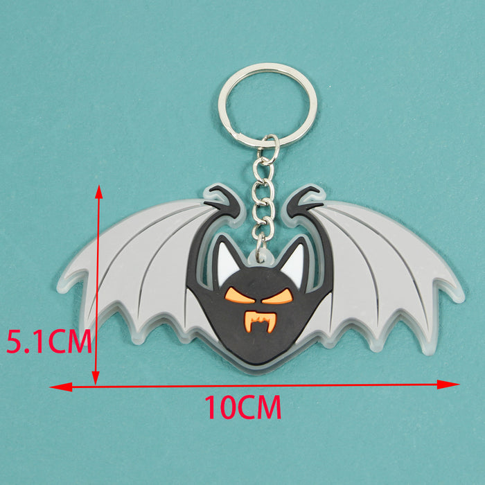 Wholesale 5PCS PVC Halloween Bat Keychain JDC-KC-ShengH007