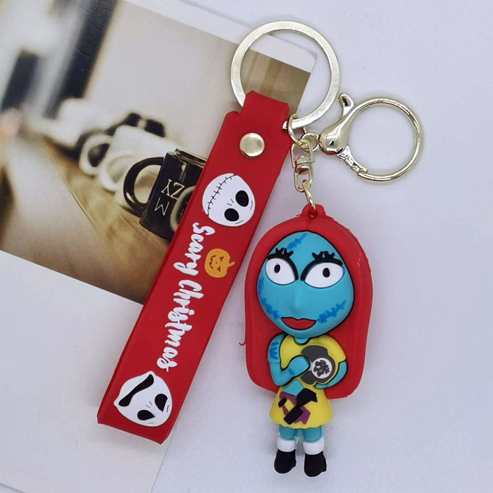 Wholesale Cartoon Christmas Horror Night Doll Keychain Pendant Bag Car Key Chain Accessories Gift