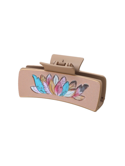 Wholesale Western Wind Letter Mom Cactus Sunflower Leather Shark Clip Hairpin Women' s Grab Clip