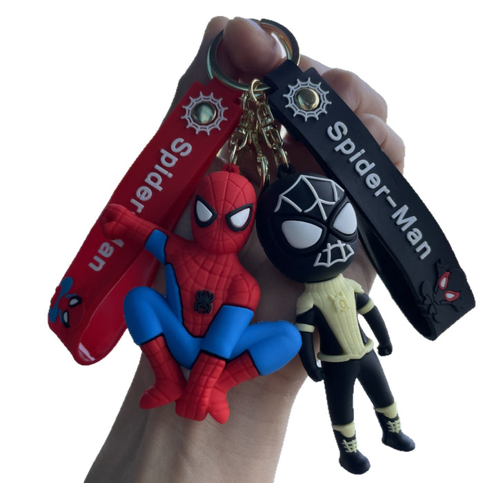 Wholesale 3D PVC Soft Rubber Keychain Cartoon Bag Charm Backpack Pendant