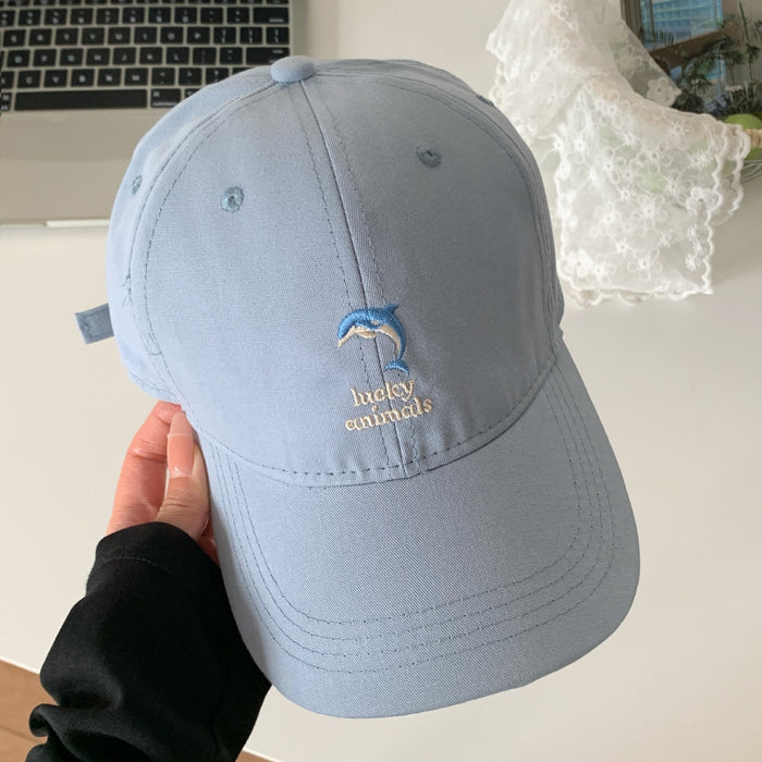 Wholesale New Cute Embroidered Baseball Hat Versatile Sunshade and Sunscreen Duck Tongue Hat