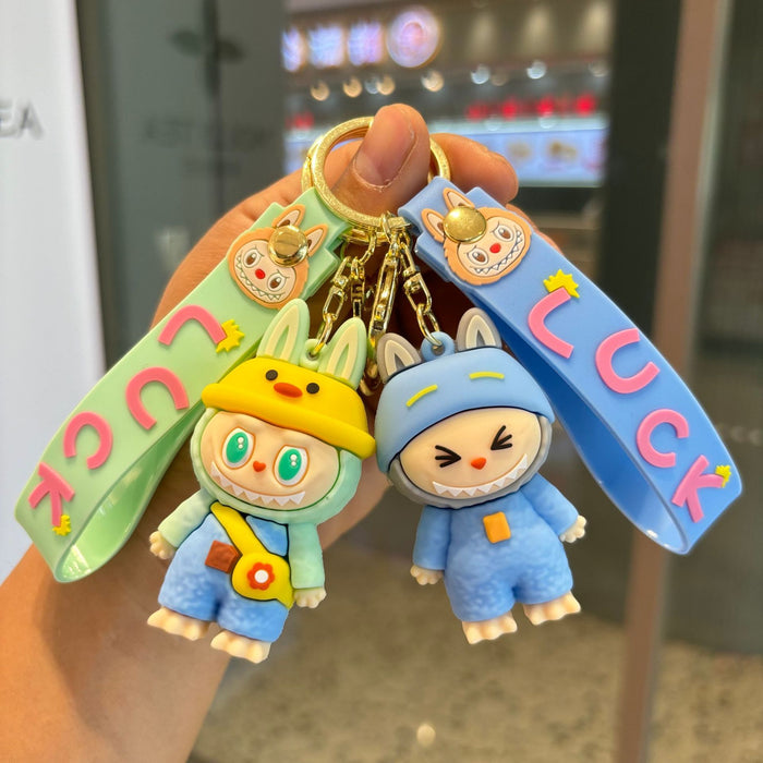Wholesale Creative keychain cartoon sheep pendant toy baby grabber cute keychain ring