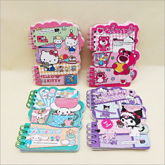 Wholesale A7 Cute Cartoon Flip-Top Spiral Notebook for Students