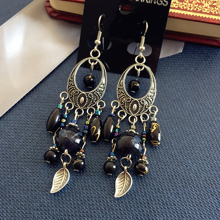 Wholesale Alloy Bohemian Retro Ethnic Style Earrings JDC-ES-Luox008