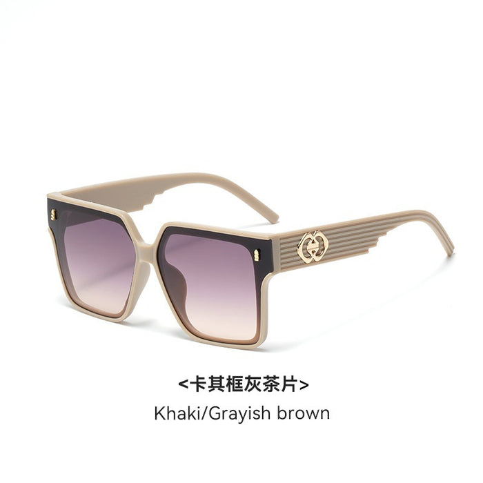 Wholesale Large frame high-end sunscreen sunglasses square slimming driving sunglasses