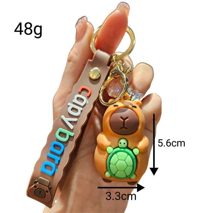 Wholesale Capybara keychain cartoon capybara king car bag key chain pendant small gift