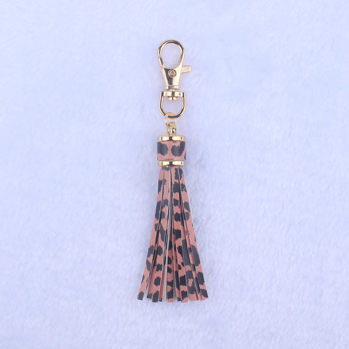 Wholesale Leather tassel pendant accessories tassel  gold buckle keychain tassel bracelet bracelet accessories