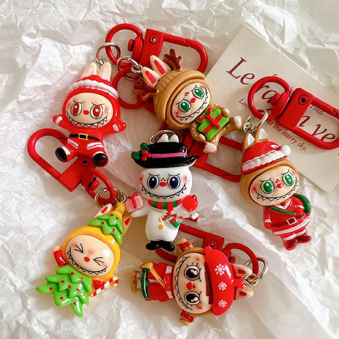 Wholesale Cute Christmas keychain pendant cartoon student backpack pendant accessories Christmas gift