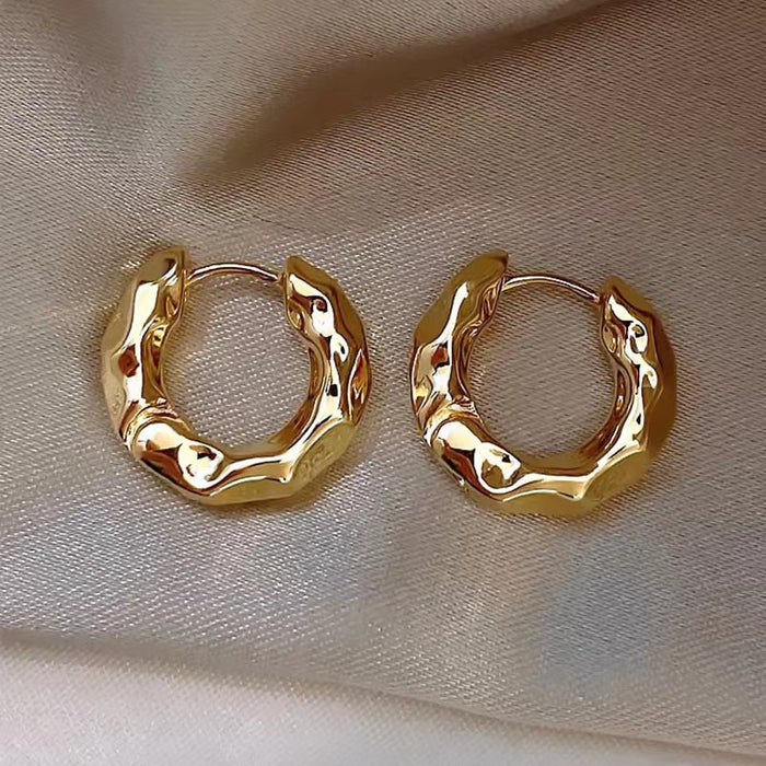 Wholesale Wrinkle Texture Alloy Earrings JDC-ES-Chengx011